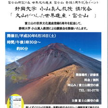 静岡大学　小山真人教授　講演会「火山がつくった世界遺産・富士山」