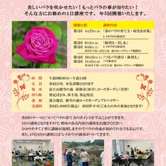 令和8年度　第1回バラの育て方講座　受講者募集
